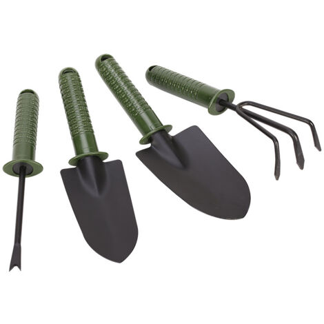 Ensemble d'outils de jardin 4 pièces en acier inoxydable, ensemble de jardin, outils en acier inoxydable, pour planter des plantes (1/5)