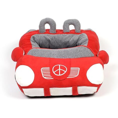 Lit pour chien cool en forme de voiture pour chat, litière douce pour chiot, oreiller chaud