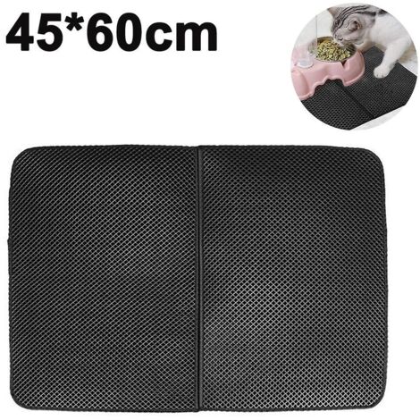 Tapis de litière pour chat à double couche en nid d'abeille (1/4)