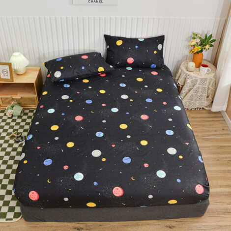 Draps imprimés brossés Draps housse Taies d'oreiller Literie (1/2)