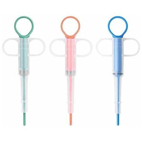 Distributeur de comprimés pour pilules pour animaux domestiques, chargeur de médicaments Outil de distribution de pilules pour animaux de compagnie Seringue à embout souple pour pilules (3 pièces) (1/5)