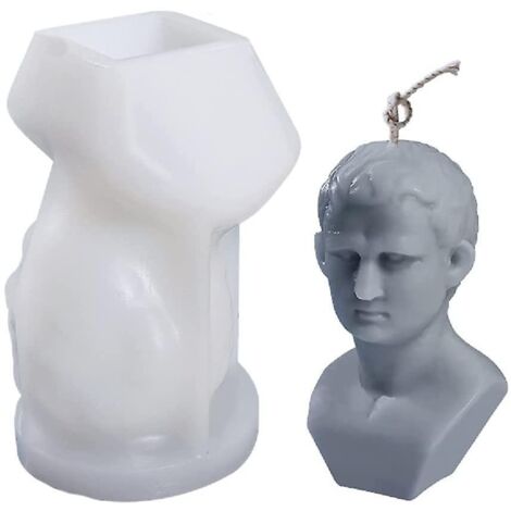 Moule à bougie en silicone, moule à statue buste 3D (1/5)