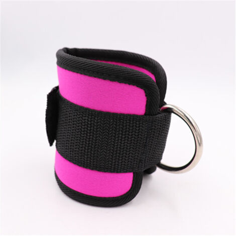 Sangles de pied Anneau en D Menottes de pied Entraîneur de jambe rembourré taille unique (1/4)