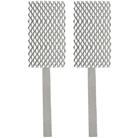 Lot de 2 anodes en titane platinées en maille 6 x 15 cm pour placage de bijoux en rhodium (1/3)