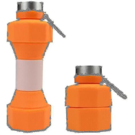 Bouteille d'eau en silicone en forme d'haltère de 650 ml pour le fitness en plein air et le cyclisme (1/3)
