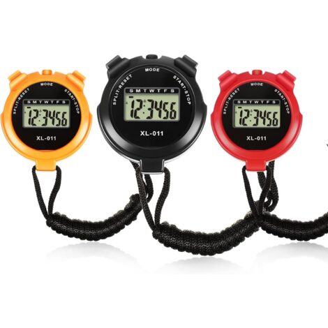 Lot de 3 chronomètres de sport numériques résistants aux chocs et à l'eau (1/3)