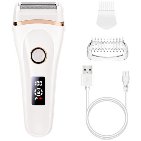 Rasoir électrique rechargeable 3 en 1 pour femmes, humide et sec, pour le corps et les jambes (1/2)