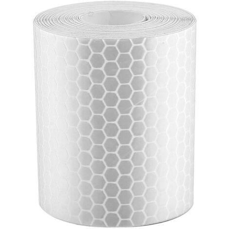 Ruban adhésif réfléchissant ruban adhésif pour ruban d'avertissement de sécurité ruban de marquage de sécurité argent blanc 2 rouleaux 5300cm-Fei Yu (1/4)