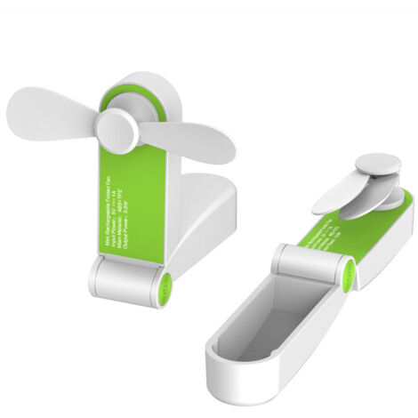 Mini ventilateur pliable de poche de chargement USB, ventilateur portable électrique - rose (1/4)