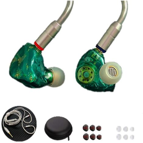 Casque Mmcx Écouteurs Hifi Star Stage Câble 3,5 mm Équilibré Pour Lecteur Ios Bleu (vert) (1/3)