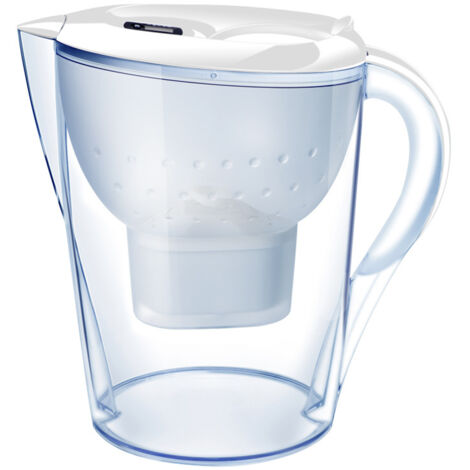 Purificateur d'eau domestique, filtre de cuisine au charbon actif, bouilloire filtrante pratique, bouilloire blanche (1/2)