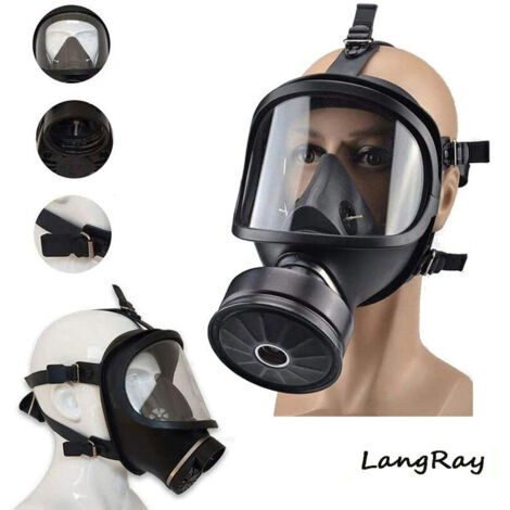 Masque respiratoire à masque à gaz, filtre de traitement anti-buée militaire, masque anti-poussière d'air, pour peinture, poussière, masque à gaz, Ensoleillé (1/5)