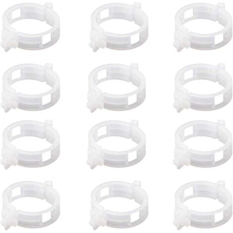 Lot de 100 clips de fixation pour plantes en plastique blanc réutilisables pour petits légumes, tomates et plants de vigne (1/5)