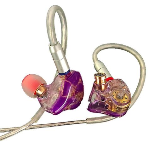Casque Mmcx Écouteurs Hifi Star Stage Câble 3,5 mm Équilibré Pour Lecteur Ios Bleu (violet) (1/3)