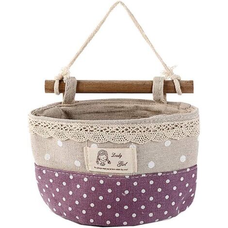 Organisateur suspendu Organisateur de sac de rangement pour chambre d'enfant Organisateur suspendu Organisateur de porte de salle de bain Étagère suspendue Tissu (Violet)-Fei Yu (1/5)
