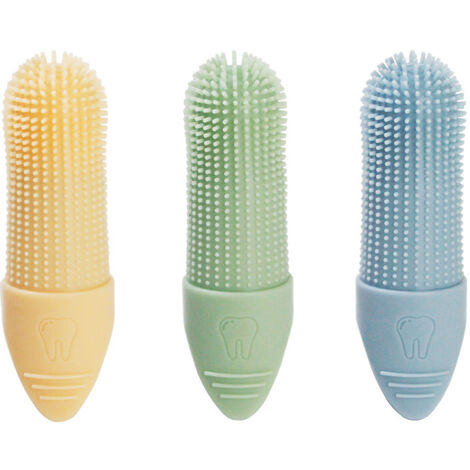 Brosse à dents pour chien, brosse à dents pour nettoyage buccal pour chien, soins dentaires pour chat et chien, trois pièces (1/5)