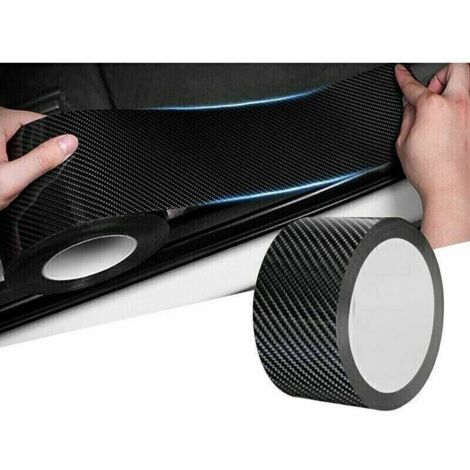 Autocollant de protection de seuil de porte de voiture, en fibre de carbone 5d (fibre de carbone noire, 5 cm X 10 m)-Fei Yu (1/5)
