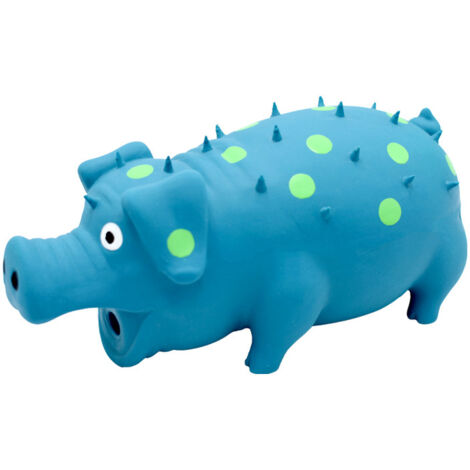 Jouet sonore en latex pour chien résistant à la mastication et à la molarité, jouet éducatif pour animaux de compagnie en forme de cochon tacheté (1/4)