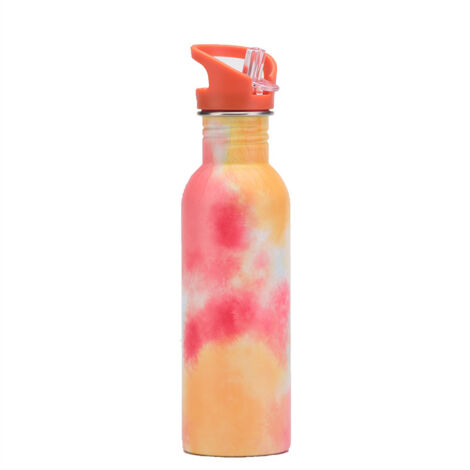 Gobelet à eau portable en acier inoxydable monocouche de 750 ml avec paille (1/2)