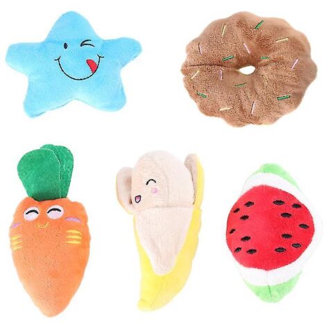 Lot de 5 jouets sonores en peluche (1/3)