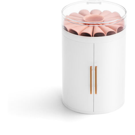 Boîte de rangement à quatre dessins étanche et anti-poussière pour bijoux(Blanc) (1/5)