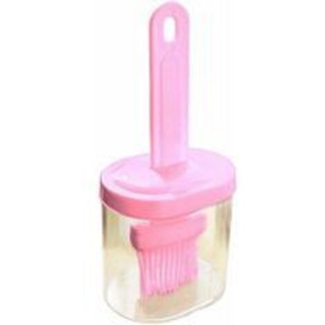 Brosse pour bouteille d'huile en silicone, brosse pour bouteille d'huile, brosse portable en silicone, distributeur d'huile, brosse à badigeonner pour la cuisson du barbecue(rose) (1/5)