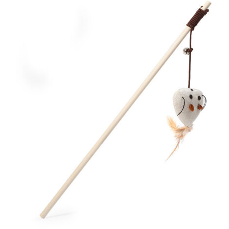 Jouet pour animal de compagnie Jouet pour chat Jouet pour chat Jouet pour chat en forme de bâton Jouet interactif pour chat Jouet pour chat en forme de baguette Jouet pour chat en lin Plume d'oiseau I