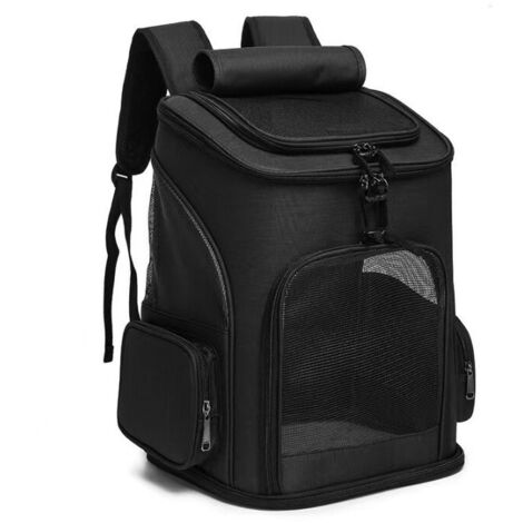 Sac à dos pour chien et chat - Sac à dos pour animal de compagnie - Portable - Pliable - Extensible - Respirant - En maille (1/5)