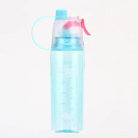 Bouteille d'eau froide en spray pour le sport, gobelet anti-fuite pour vélo, salle de sport, plage, bleu (1/4)