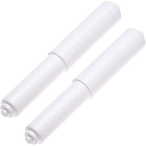 Paquet de 2 porte-papier hygiénique en plastique porte-rouleau de papier hygiénique utilisation dans le ménage rouleau de rechange de toilette à ressort (1/5)