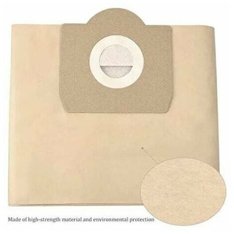 Sacs Aspirateur pour Karcher 6.959-130.0 WD3 WD3P MV3 Sacs Filtrants en Papier de Rechange pour Aspirateur Wet & Dry, Sac pour Karcher Premium Accessoires Pièces Détachées(5 lots) (1/5)
