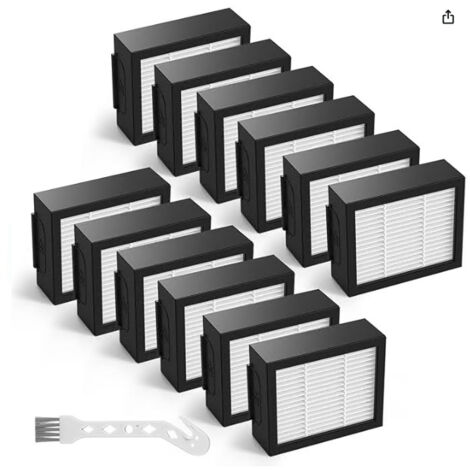 12-Pack Remplacement Filtres avec iRobot Roomba i & e i7 e5 e6 + J7 Pièces de Rechange pour Aspirateur Accessoires (1/5)