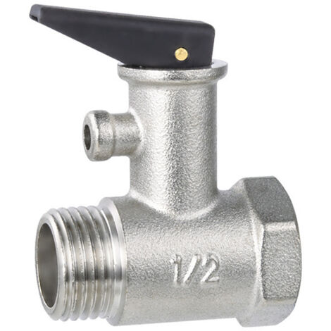 Soupape de sécurité pour chauffe-eau, soupape de surpression en laiton, ressort à fil intérieur et extérieur, soupape de sécurité tout en cuivre (1/5)