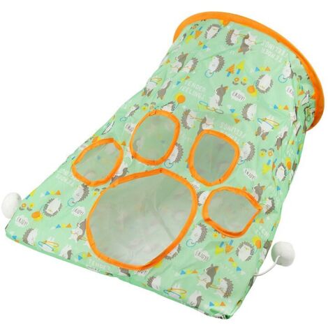 Tunnel en papier pour chat, intéressant tunnel en papier pour animaux de compagnie en polyester portable pour chats hérisson bleu, hérisson vert, faon