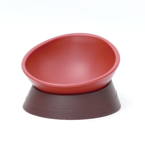 Bulldog Gamelle Antidérapante Amovible En Caoutchouc Pour Chien Et Chat Avec Base Inclinée Et Inclinée (violet rougeâtre) (1/5)