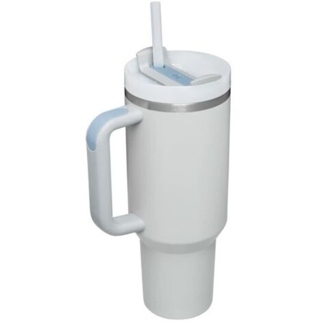 Gobelet isotherme en acier inoxydable de 40 oz - Gobelet de voyage d'aventure avec poignée, paille et couvercle (1/4)