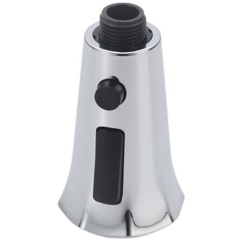 Accessoire de tête de traction pour robinet de lavabo de cuisine.L'interrupteur à bouton en forme de corne peut mettre en pause la pomme de douche à économie d'eau. (1/5)