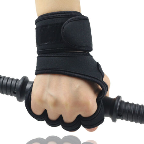 Gants d'haltérophilie de gym pour hommes et femmes, protège-poignets antidérapants, équipement de sport à demi-doigts, barre horizontale, entraînement, tractions pour éviter les cocons (1/5)