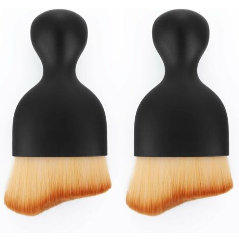 Brosse Douce de Nettoyage d'intérieur de Voiture Pas de Rayures, 2 Paquets de brosses de Nettoyage de Voiture Duster avec Poils Doux, brosses de dépoussiérage de l'espace de (1/5)