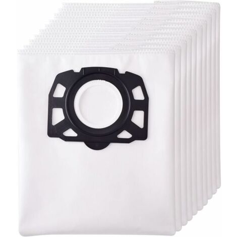 Lot de 10 Sacs pour Aspirateur Karcher wd4 wd5 wd6 mv4 mv5 mv6 Sac d'aspirateur lavable (1/5)