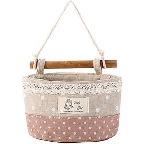 Organisateur suspendu Organisateur de sac de rangement pour chambre d'enfant Organisateur suspendu Organisateur de porte de salle de bain Étagère suspendue Tissu (Rose)-Fei Yu (1/5)