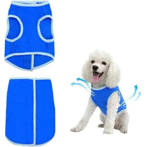 Gilet d'été pour chien - Respirant et réutilisable - En polyester - Imperméable - Pour tous les chiens (S)
