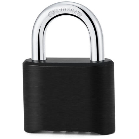 Cadenas de verrouillage à mot de passe à ouverture inférieure, faisceau de verrouillage étendu, gestion de porte de dortoir d'entrepôt, cadenas à mot de passe noir (1/5)