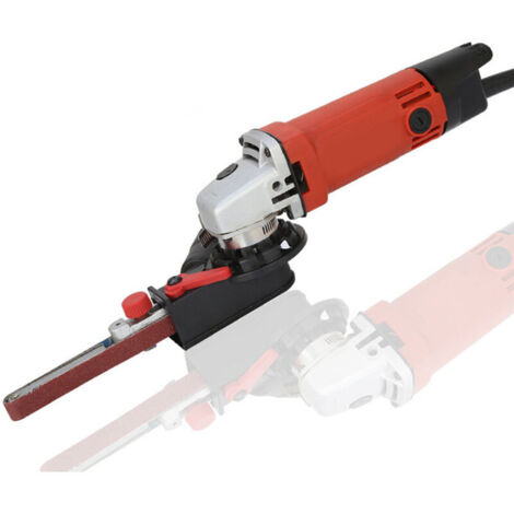 Ponceuse à bande pour meuleuses d'angle 115/125 + 3 bandes abrasives, Ensoleillé (1/5)