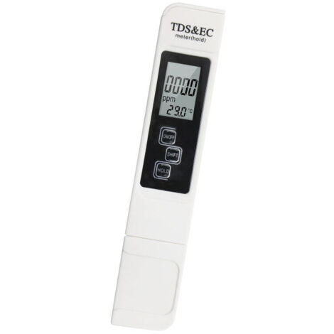 Testeur pH Mètre électronique, TDS&EC Mètre Température, 3 en 1 Testeur de qualité de l'eau avec Écran LCD, Auto-Calibration, Test pour Piscine, Aquarium, Laboratoire,etc. (1/5)