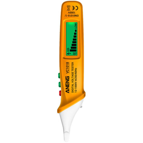Voltmètre Stylo de test de capteur électrique Voltmètre numérique AC Orange (1/5)