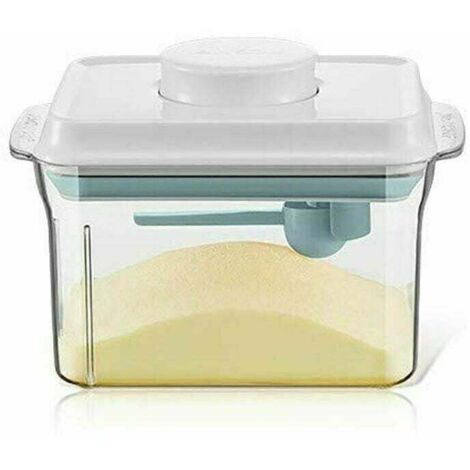 Stockage de lait en poudre, Boîte de lait en poudre, distributeur de lait en poudre avec grattoir et cuillère, Boîte de rangement pour aliments pour bébés pour céréales(1.7L)-Fei Yu (1/5)