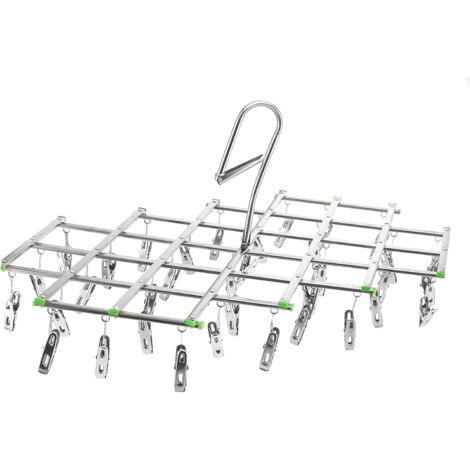 Mini séchoir avec 35 clips de séchage pliable pour camping-Ensoleillé (1/3)