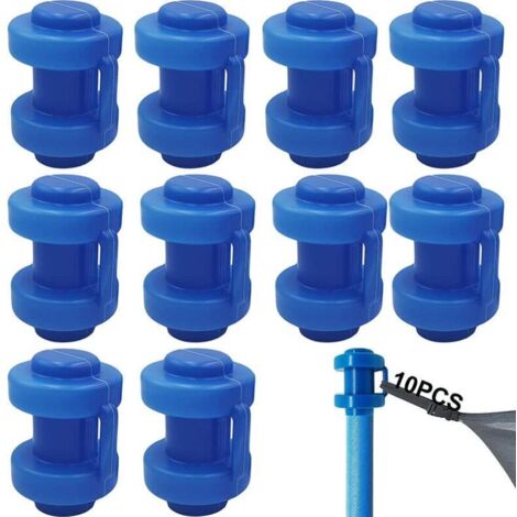 Capuchons De Poteaux De Trampoline Filet Sécurité Des Embouts Pièces Détachées Trampolines Chapeau De Mât Trampoline Accessoires De Trampoline Pour Filet Crochet Trampoline Alimentation Bleu,10 Pcs (1/5)