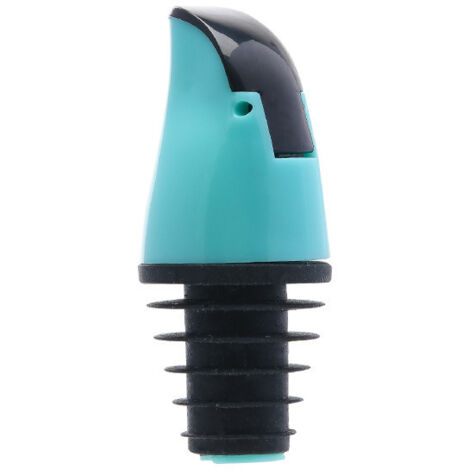 2 Pices Bouteille d'huile pour Bec verseur Distributeur de Bouchon pour Le vin Sauce soja Bouteilles de vinaigre Ustensiles de Cuisine Opération à Une Main(bleu clair) (1/5)